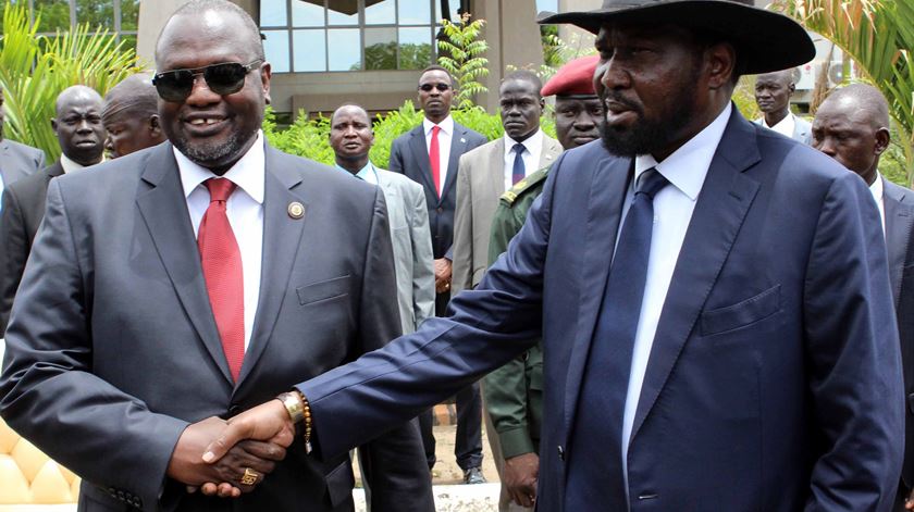 Riek Machar e Salva Kiir - Foto Phillip Dhil/EPA