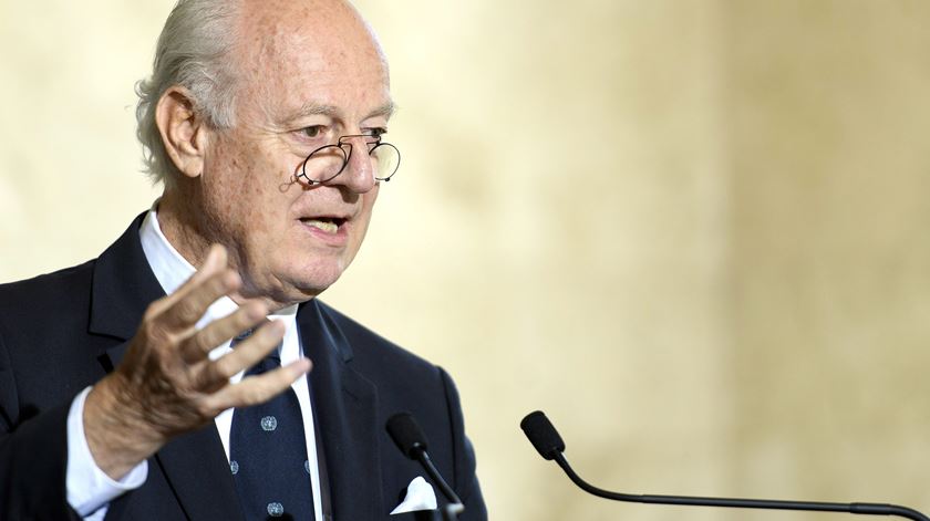 Staffan de Mistura, ONU, Síria. Foto: Martial Trezzini/EPA