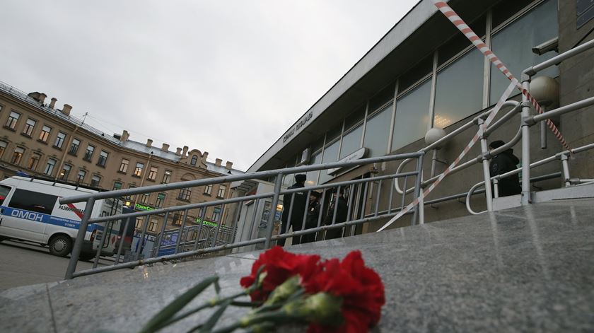 Rússia, ataque, São Petersburgo, estação de metro Sennaya Ploshchad. Foto: Anatoly Maltsev/ EPA