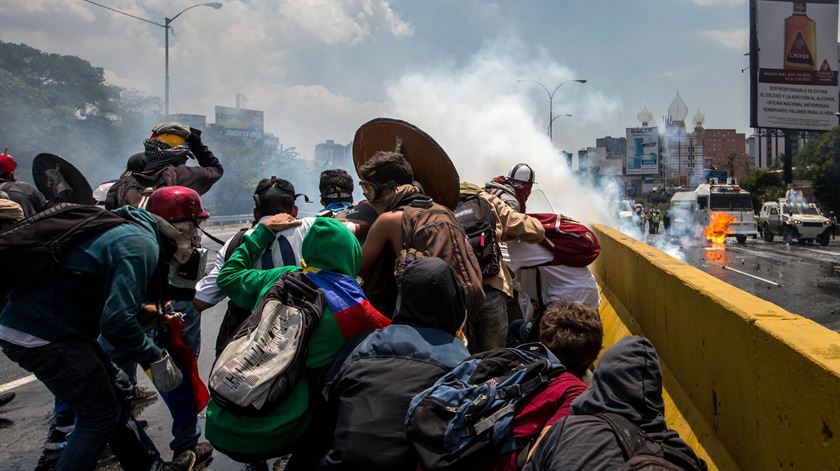 Manifestacao em Caracas Venezuela Foto: Miguel Gutierrez/EPA