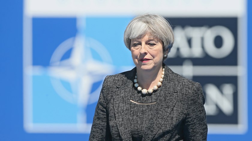 Theresa May na cimeira da NATO Foto: Stephanie LeCocq