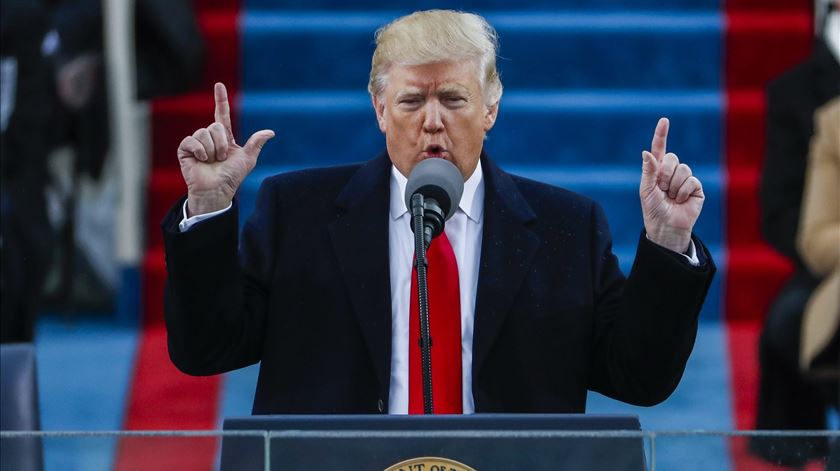 Donald Trump na tomada de posse .Foto: EPA