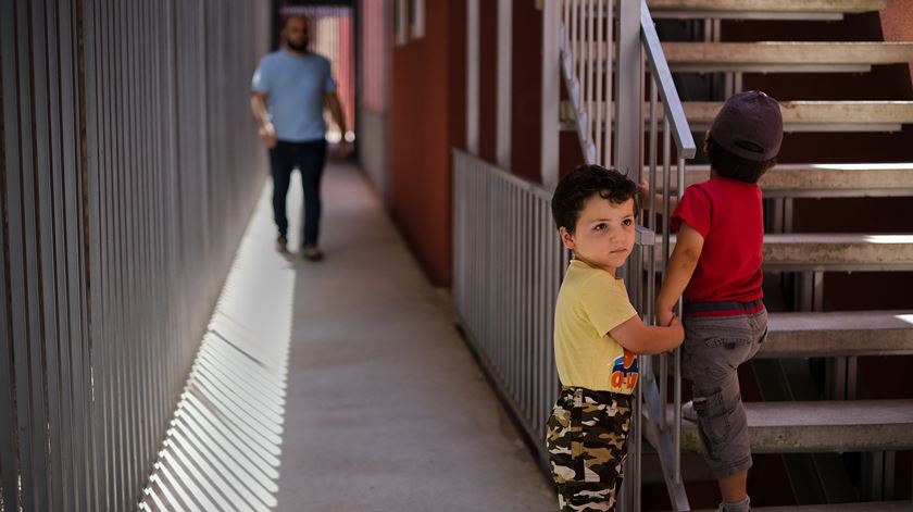 família de refugiados sírios em Penela foto: MÁRIO CRUZ/LUSA