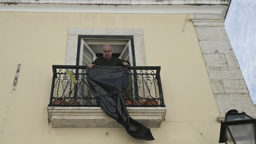 António Barroso num protesto contra os planos da Câmara de Lisboa. Foto: António Cotrim/Lusa