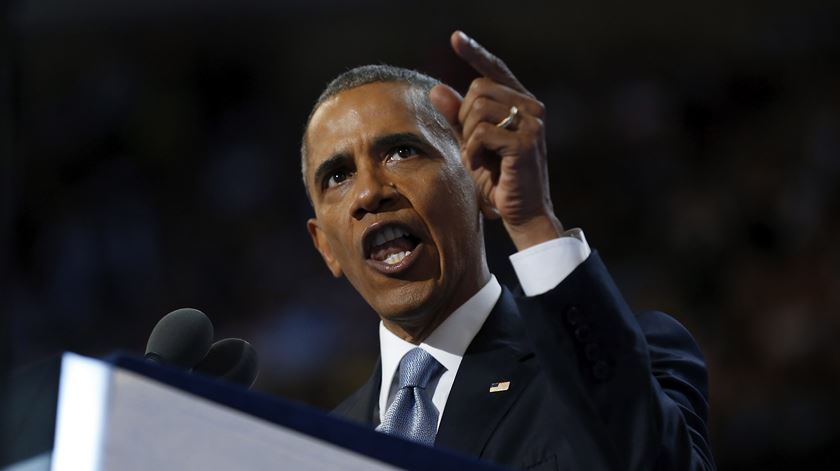 "No mundo não se entende o que se está a passar nestas eleições”. Foi a referência de Obama a Donald Trump. Foto: Shawn Thew/EPA