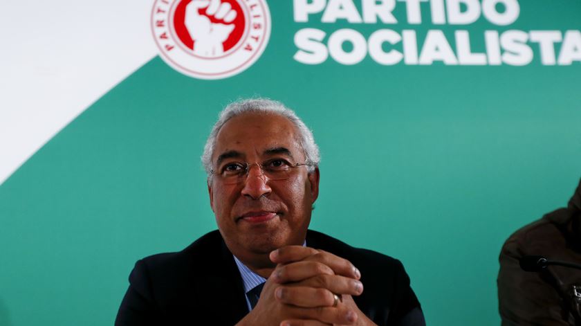 António Costa, na noite de terça-feira, num plenário de militantes, em Setúbal. Foto: António Cotrim/Lusa