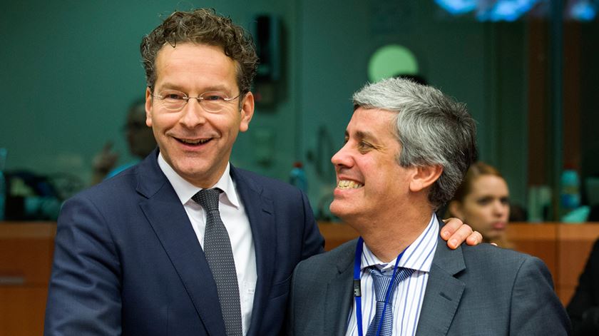 Jeroen Dijsselbloem e Mário Centeno. Foto: União Europeia