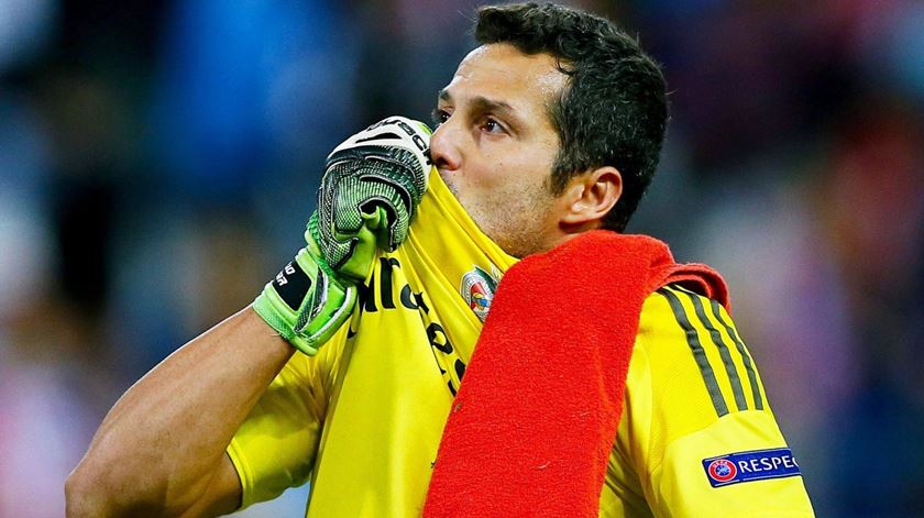 Júlio César, guarda-redes do Benfica. Foto: Juanjo Martin/EPA