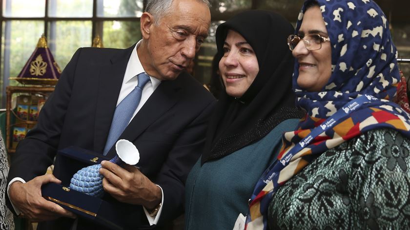 Marcelo Rebelo de Sousa no Bazar Diplomático em 2016. Foto: Inácio Rosa/Lusa
