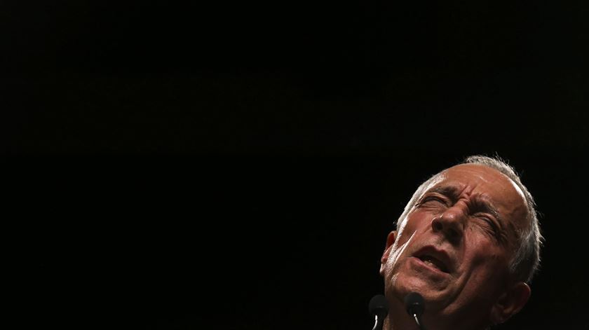 Marcelo Rebelo de Sousa discursa em Almada. Foto: José Sena Goulão/Lusa