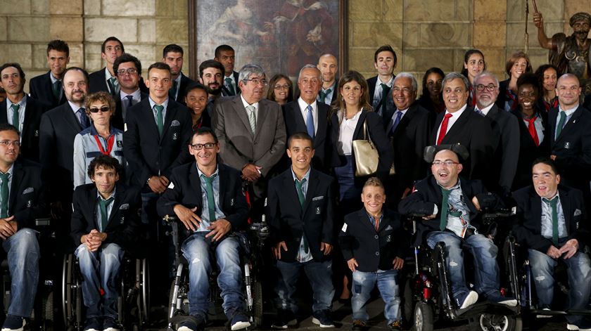 O PR disse na recepção à comitiva em Belém que “os Jogos Paralímpicos são tão importantes como os Jogos Olímpicos”. A nível financeiro, pelo menos, não se nota essa equiparação. Foto: Miguel A. Lopes/Lusa