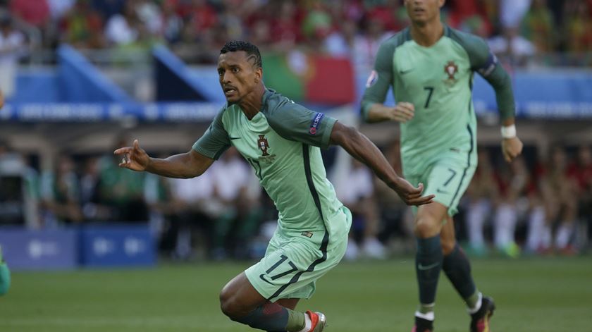 Nani marcou o primeiro golo de Portugal à Hungria. Foto: EPA