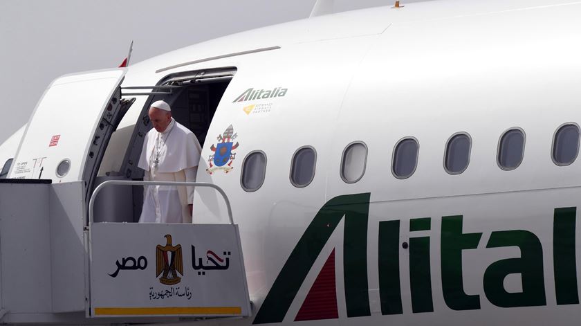 Papa chega ao Egipto