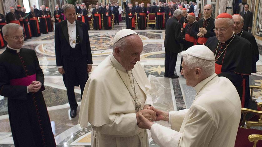 O encontro decorreu na Sala Clementina. Foto: L'Osservatore Romano/EPA 