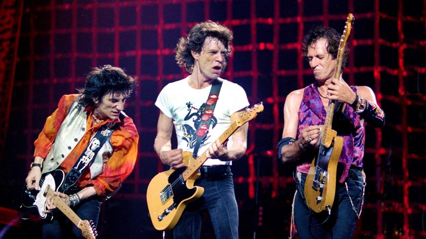 A banda Rolling Stones está prestes a completar 60 anos de carreira; juntos, os seus membros somam 302 anos de idade. Foto: DR