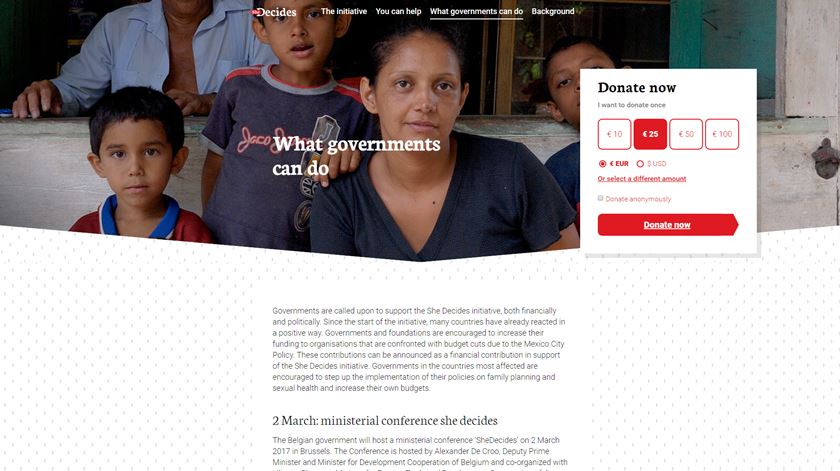 She Decides apela ao apoio dos governos, com dinheiro ou apoio político. Imagem: DR