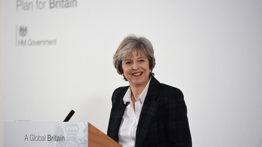 Theresa May anuncia planos para o Brexit Foto Facundo Arrizabalaga EPA